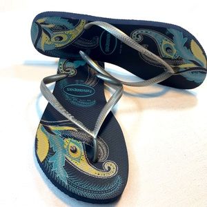 Havaiana slim organic flip flops sz 11 1/2 sandals